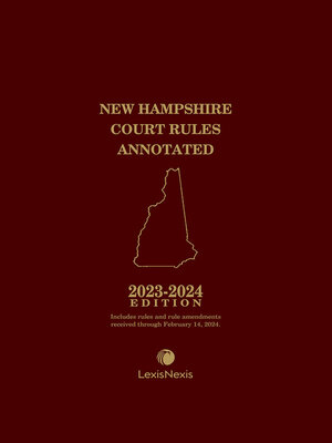 cover image of New Hampshire Court Rules Annotated